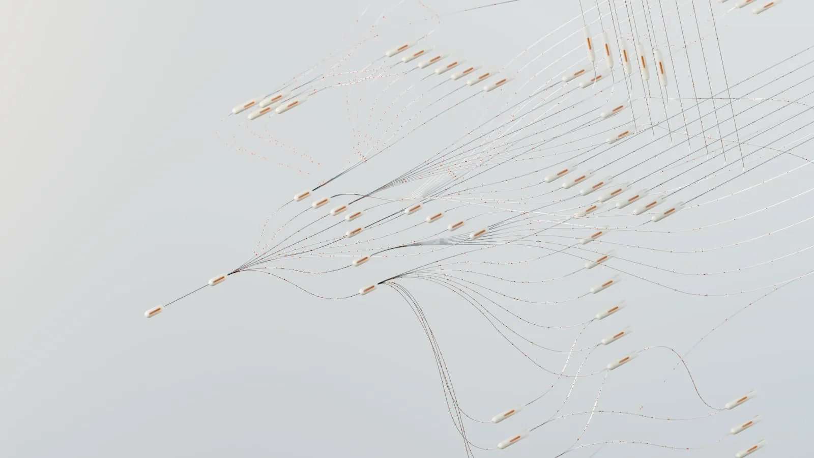 Abstract neural network visualization representing how AI strengthens cybersecurity defense through pattern recognition