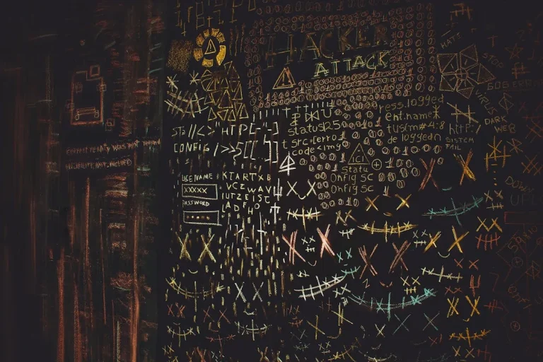 Dark chalkboard with cybersecurity threat keywords representing artificial intelligence security threats in 2026