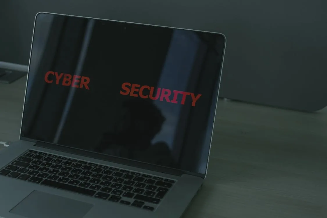 Cyber security laptop screen representing AI-powered threat detection and response systems